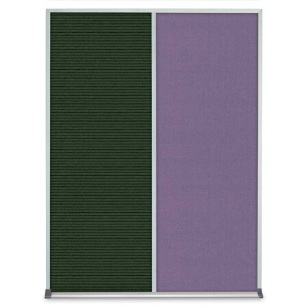 United Visual Products Single Door Radius Corkboard, 36"X36", B UV8002-BLACK-CLOUD